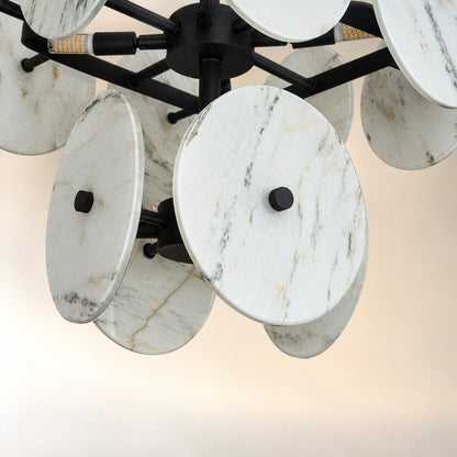 Modern Sculptural Luxury stone Cluster Chandelier