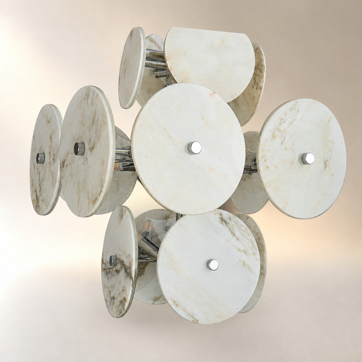 Modern Sculptural Luxury stone Cluster Chandelier