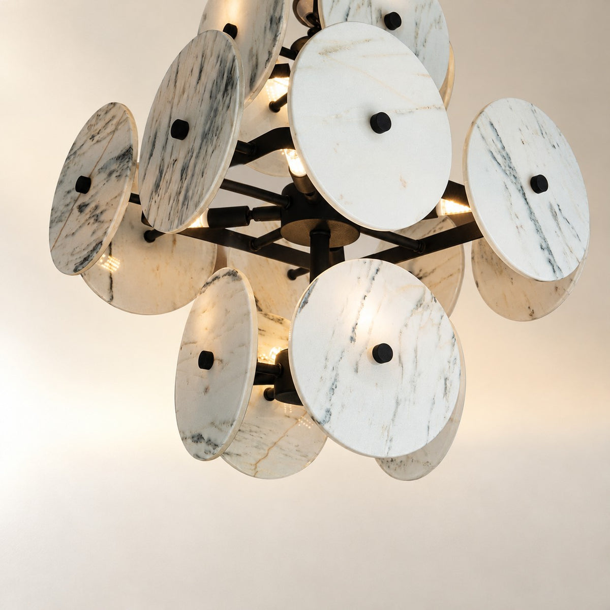 Modern Sculptural Luxury stone Cluster Chandelier