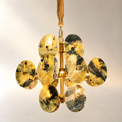 Modern Sculptural Luxury stone Cluster Chandelier