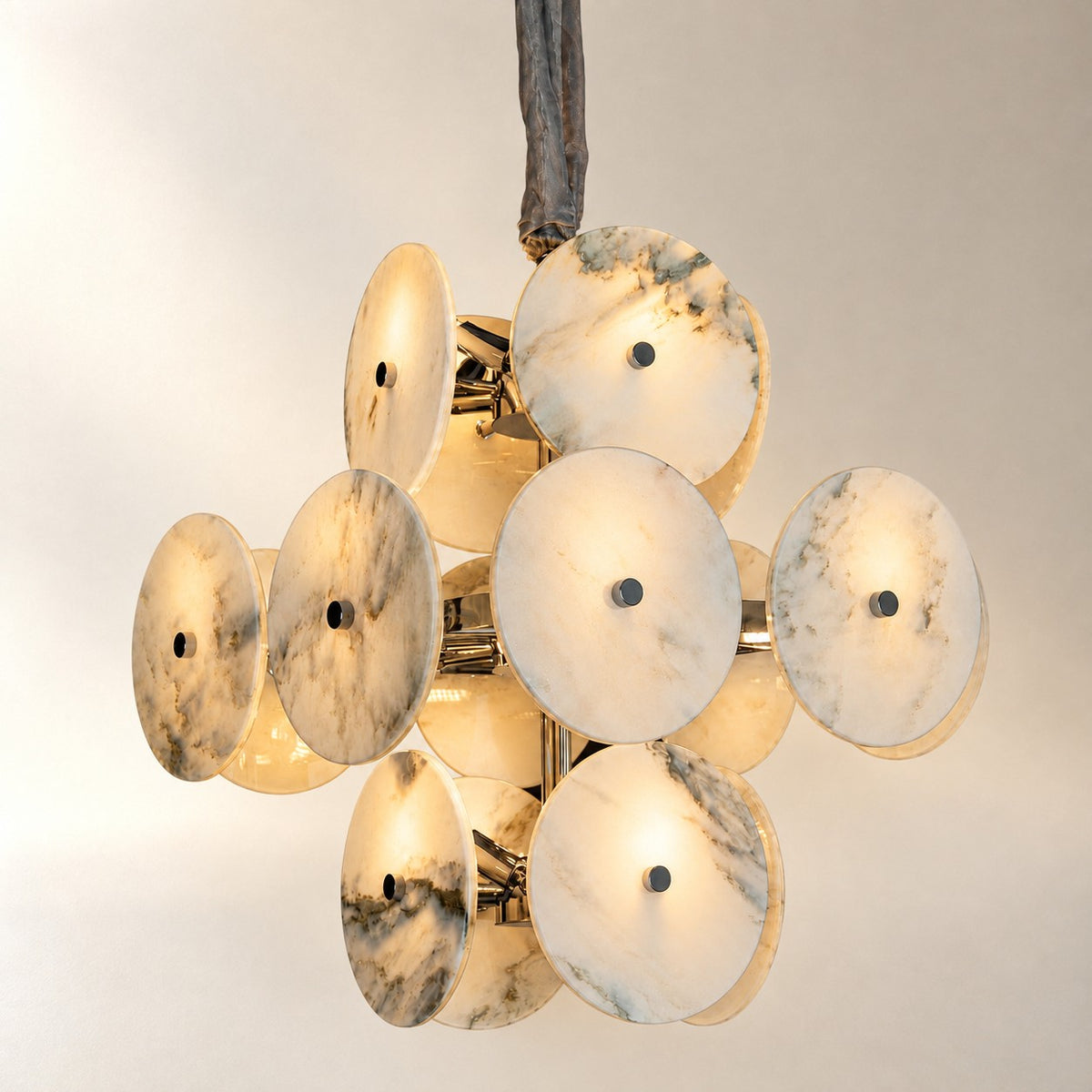 Modern Sculptural Luxury stone Cluster Chandelier