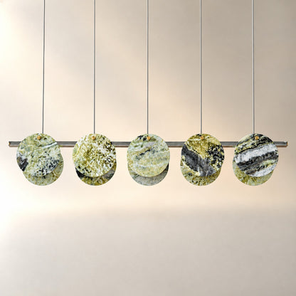 Modern Sculptural Luxury stone Linear Chandelier