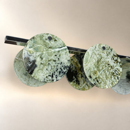 Modern Sculptural Luxury stone Linear Chandelier