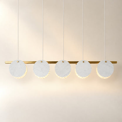 Modern Sculptural Luxury stone Linear Chandelier