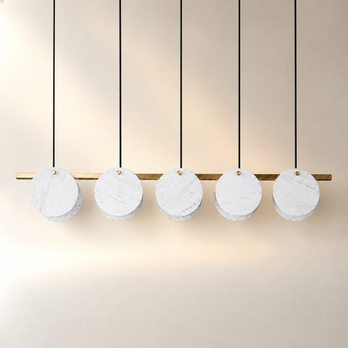 Modern Sculptural Luxury stone Linear Chandelier