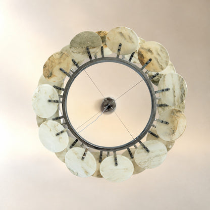 Modern Sculptural Luxury stone Petal Chandelier
