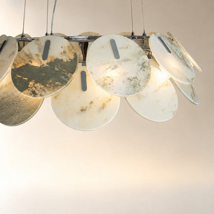 Modern Sculptural Luxury stone Petal Chandelier