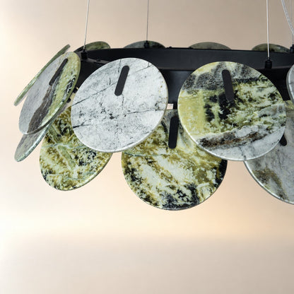 Modern Sculptural Luxury stone Petal Chandelier