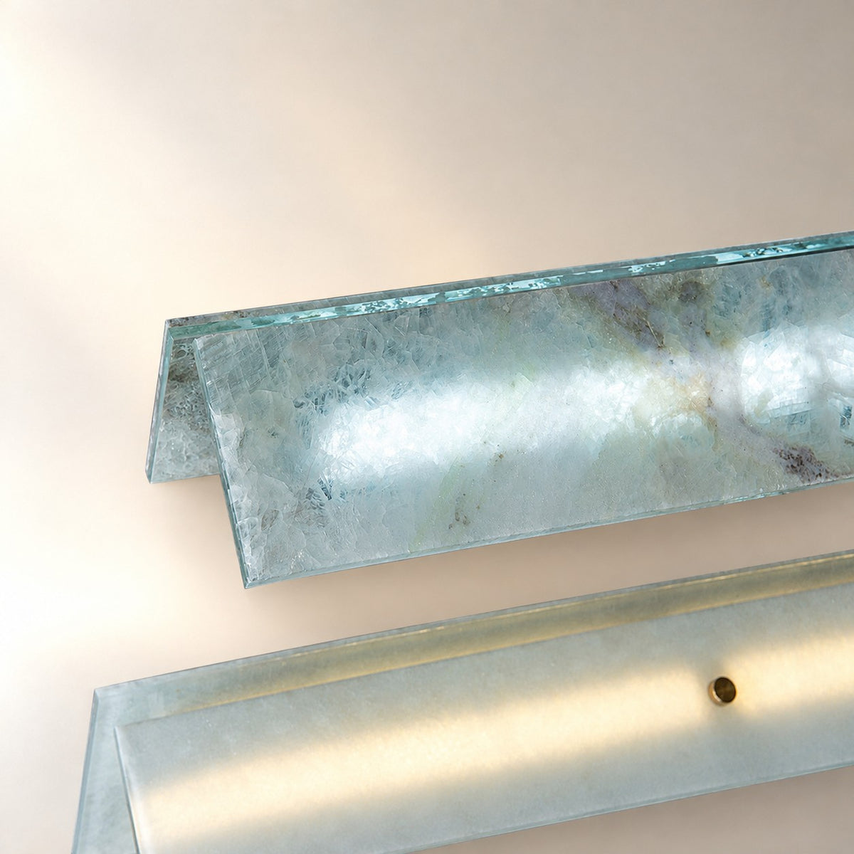 Modern Slim Luxury stone Linear LED Pendant Light