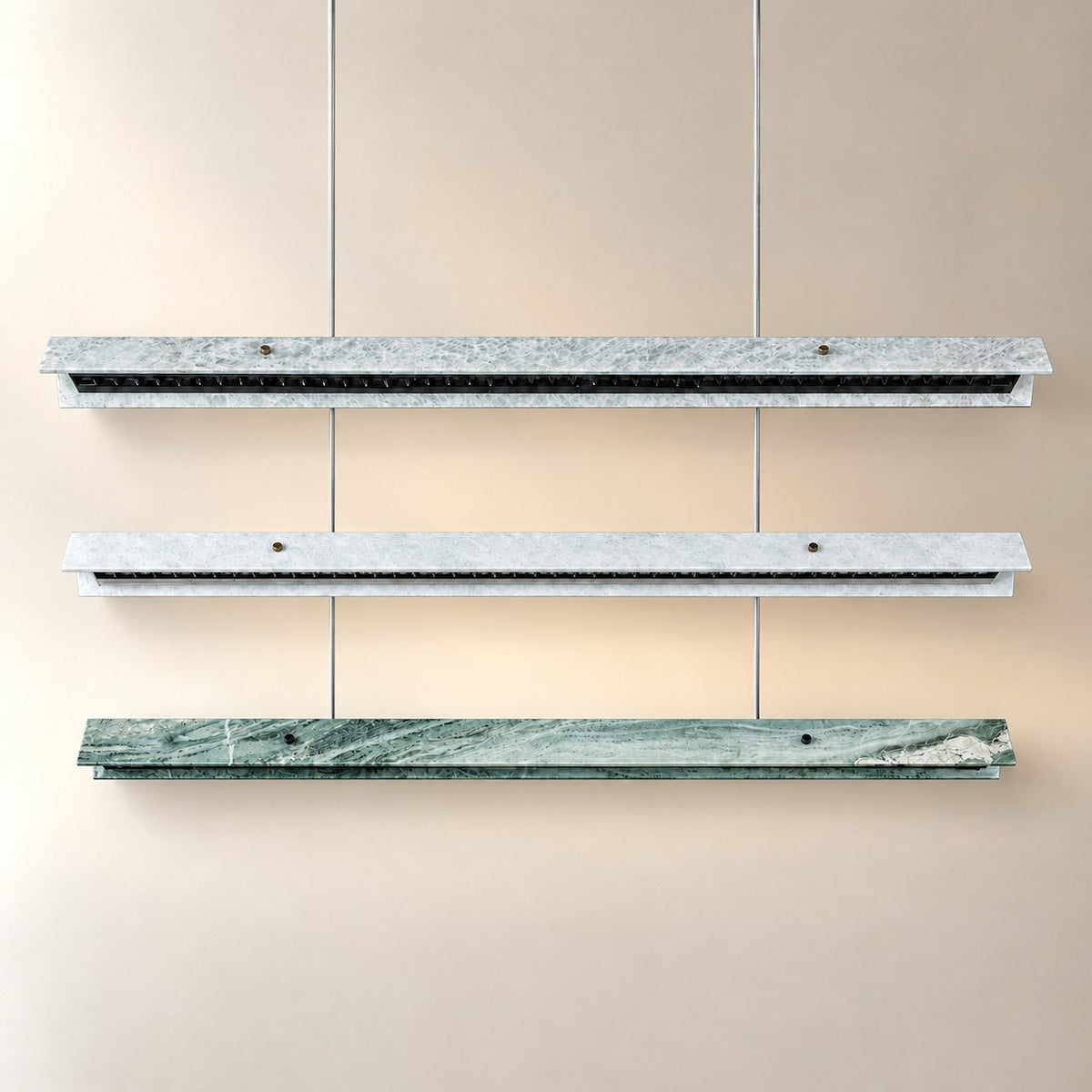 Modern Slim Luxury stone Linear LED Pendant Light