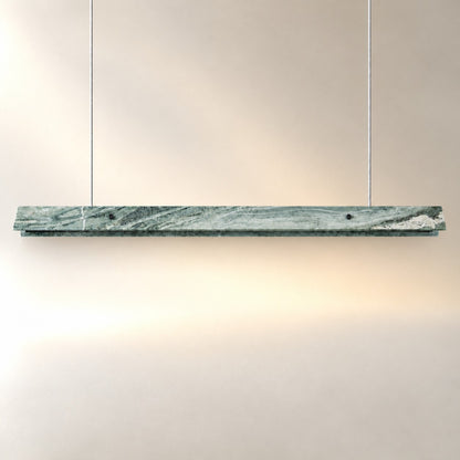 Modern Slim Luxury stone Linear LED Pendant Light