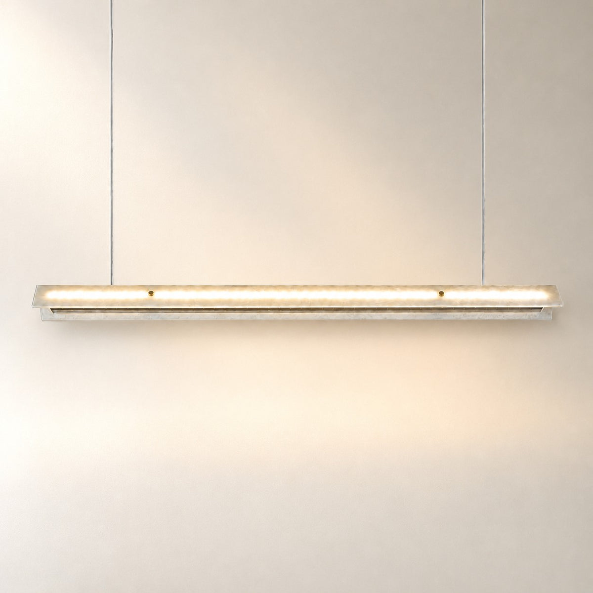 Modern Slim Luxury stone Linear LED Pendant Light