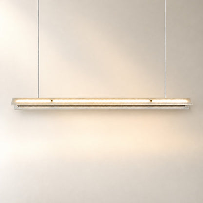 Modern Slim Luxury stone Linear LED Pendant Light