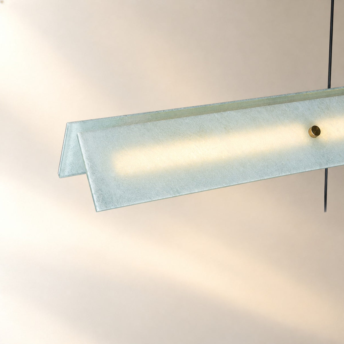 Modern Slim Luxury stone Linear LED Pendant Light