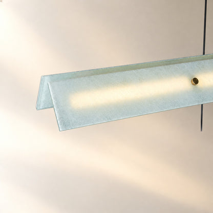 Modern Slim Luxury stone Linear LED Pendant Light