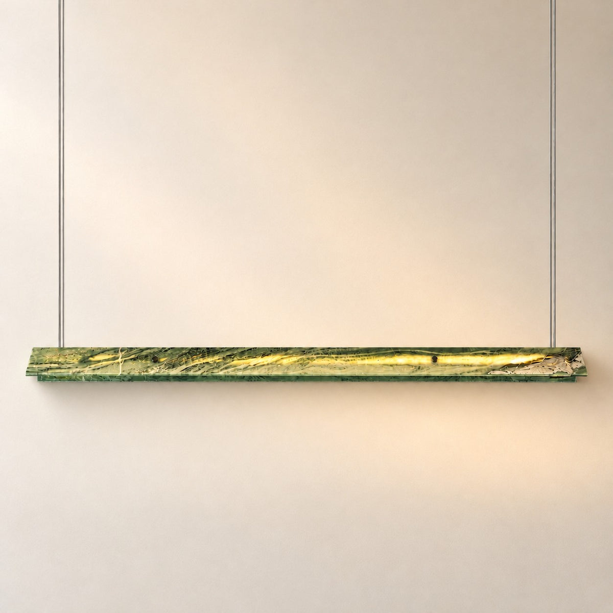 Modern Slim Luxury stone Linear LED Pendant Light