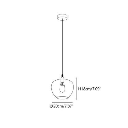 Modern Smoke Gray Glass Lamp Designer Chandelier for Cafe/Kitchen Island/Dining Room Style B