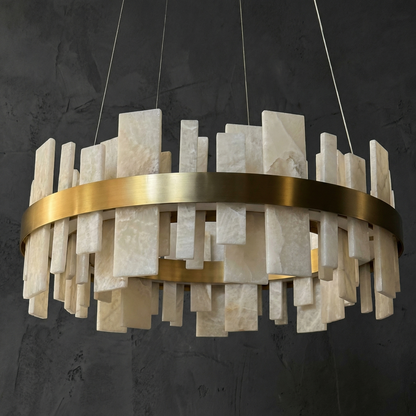 Round Block Chandelier