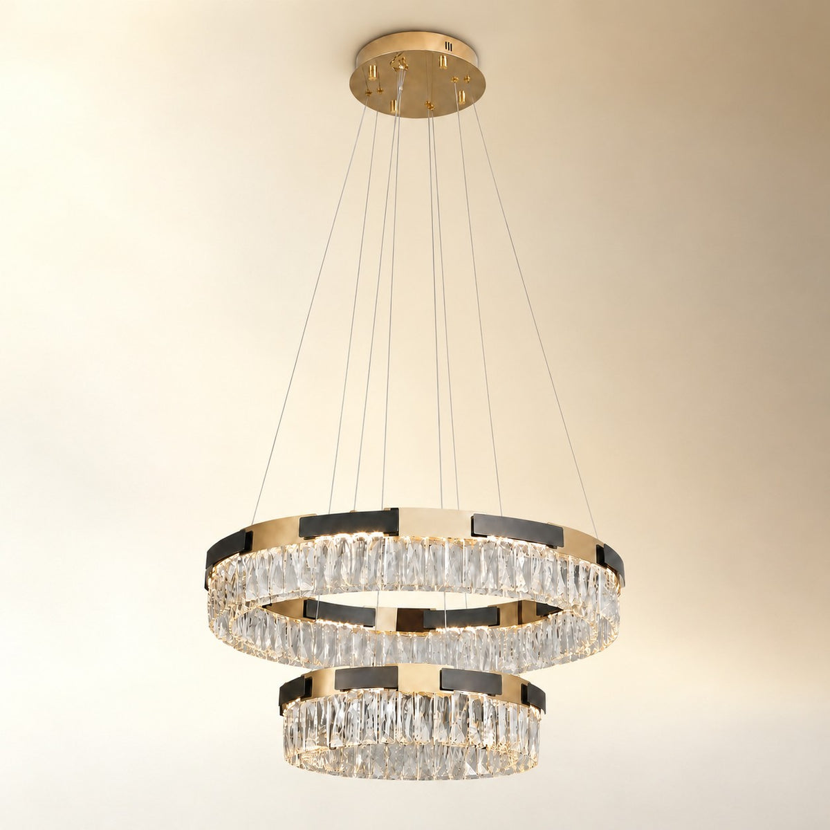 Mughetto Crystal Duo Chandelier