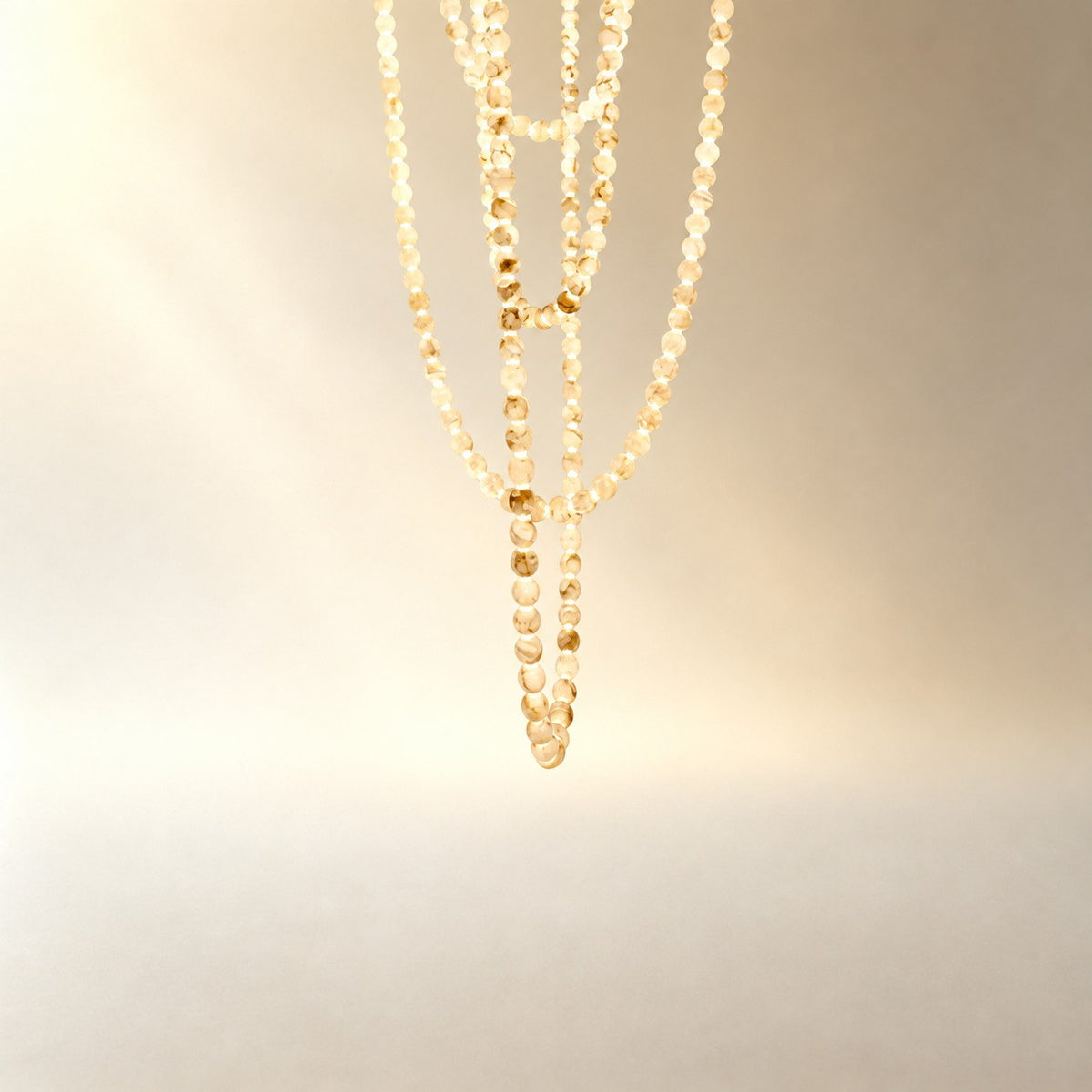 Natural Alabaster Globes Beads Chandelier