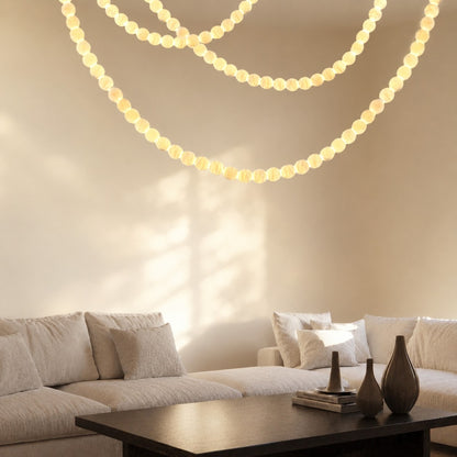 Natural Alabaster Globes Beads Chandelier