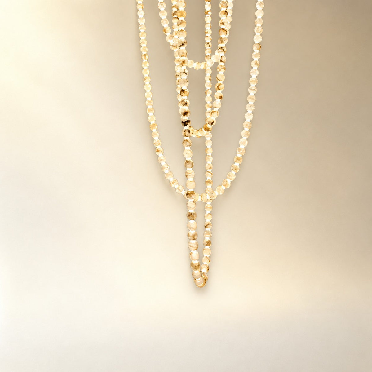 Natural Alabaster Globes Beads Chandelier