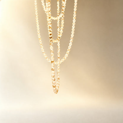 Natural Alabaster Globes Beads Chandelier