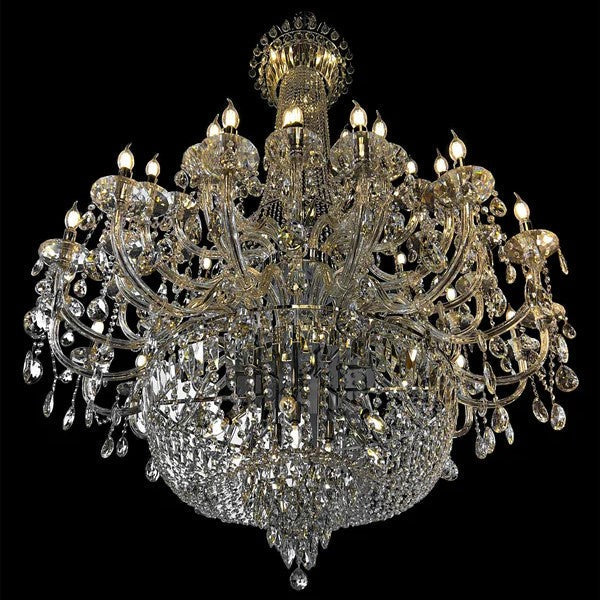 Extra Large European-style Multi-layers Candle Luxury Crystal Chandelier Gold Art Foyer/Staircase Decorative Light Fixture