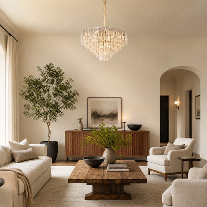 Notturno Crystal Crown Chandelier