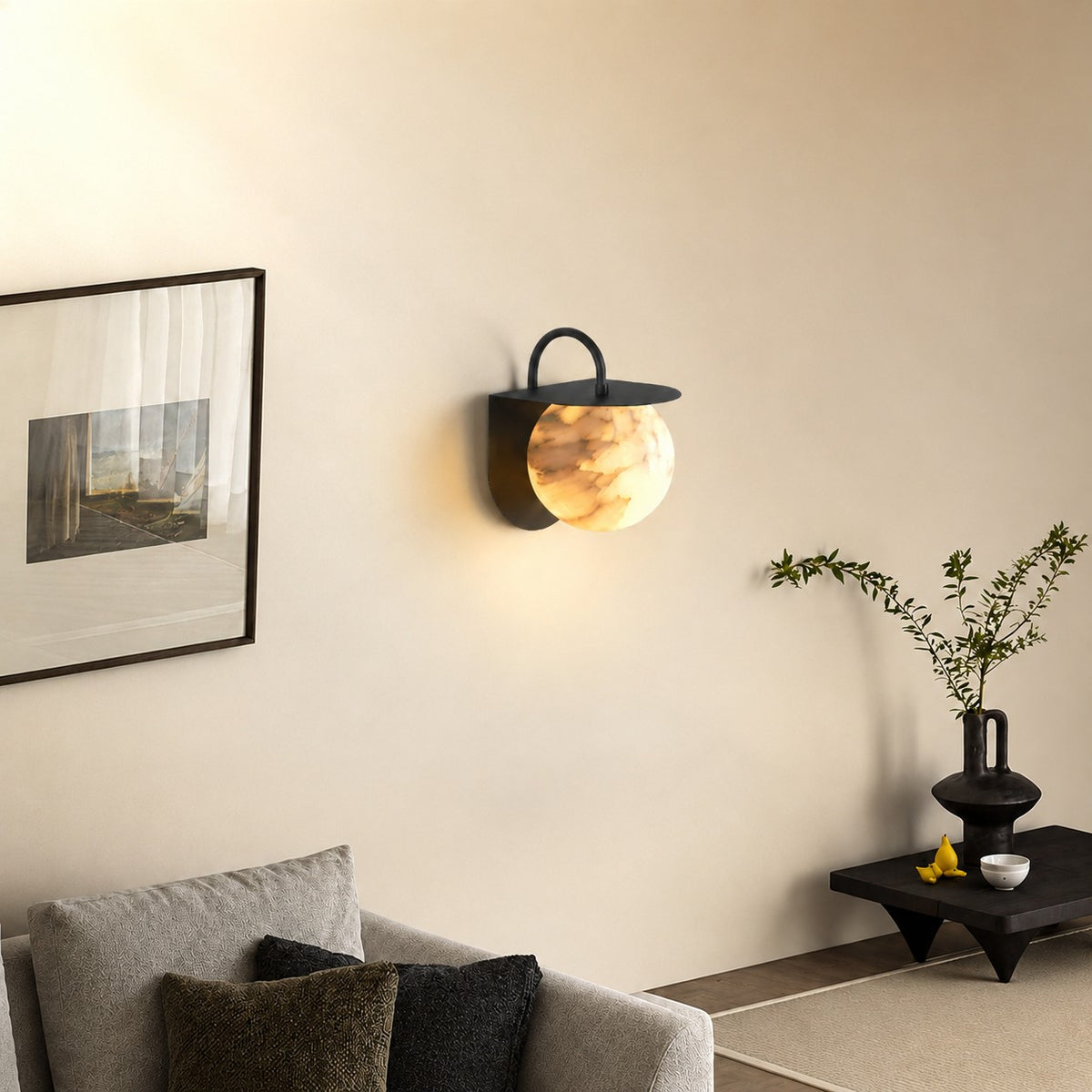Novera Spanish Alabaster Wall Sconce