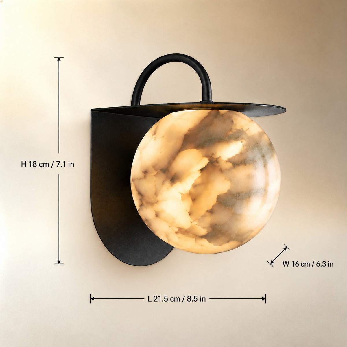 Novera Spanish Alabaster Wall Sconce
