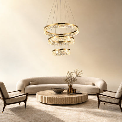 Ocean Star Modern Sculptural Ring Chandelier
