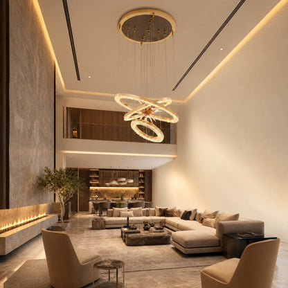 Octagonal Halo Chandelier