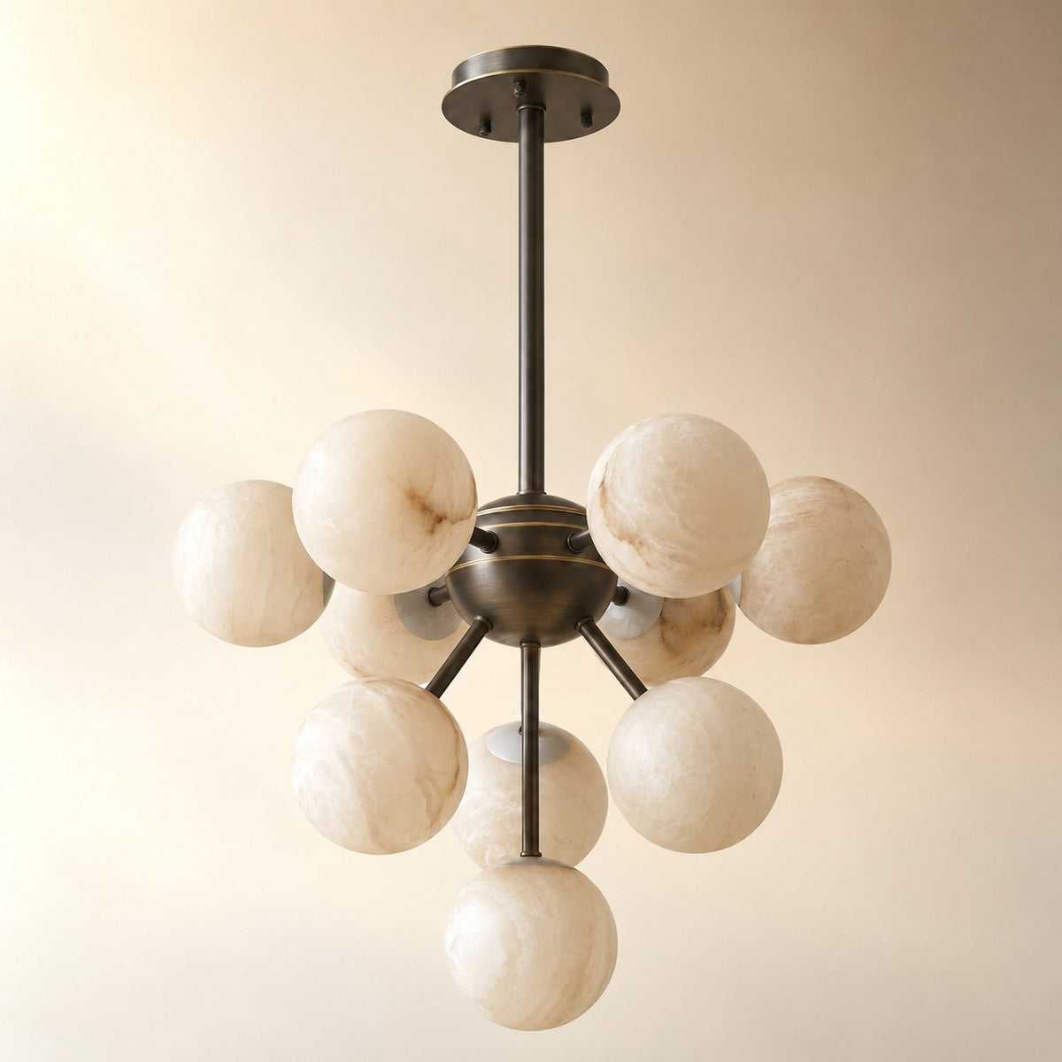 Orb Cluster Alabaster Pendant Light