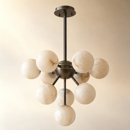 Orb Cluster Alabaster Pendant Light