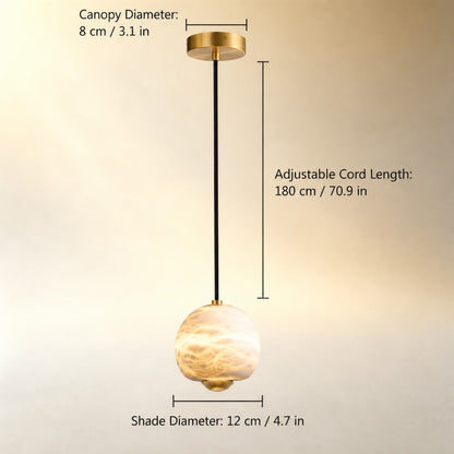 Orbelle Alabaster Globe Pendant Light