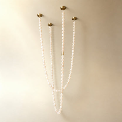 Orbita Modern Alabaster Pearl Chain Chandelier