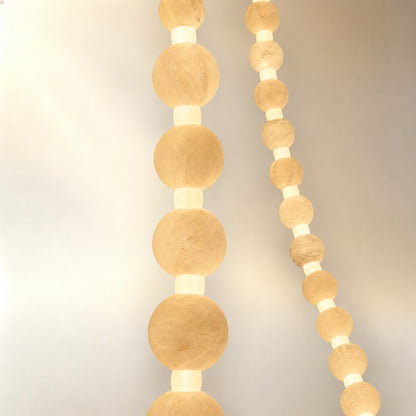 Orbita Modern Alabaster Pearl Chain Chandelier