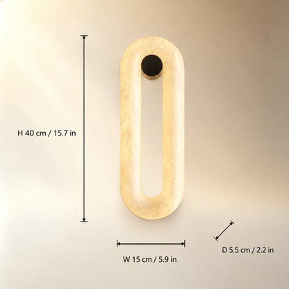 Orelis Spanish Alabaster Wall Sconce