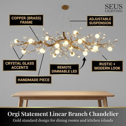 Orgi Statement Linear Branch Chandelier
