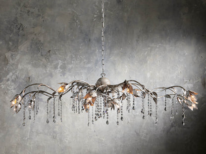Gothic Viticcio Rectangular Chandelier 61" 71'' - Silver