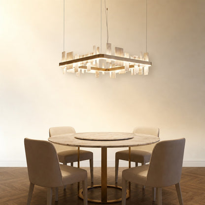 Orior Natural Stone Chandelier 31"