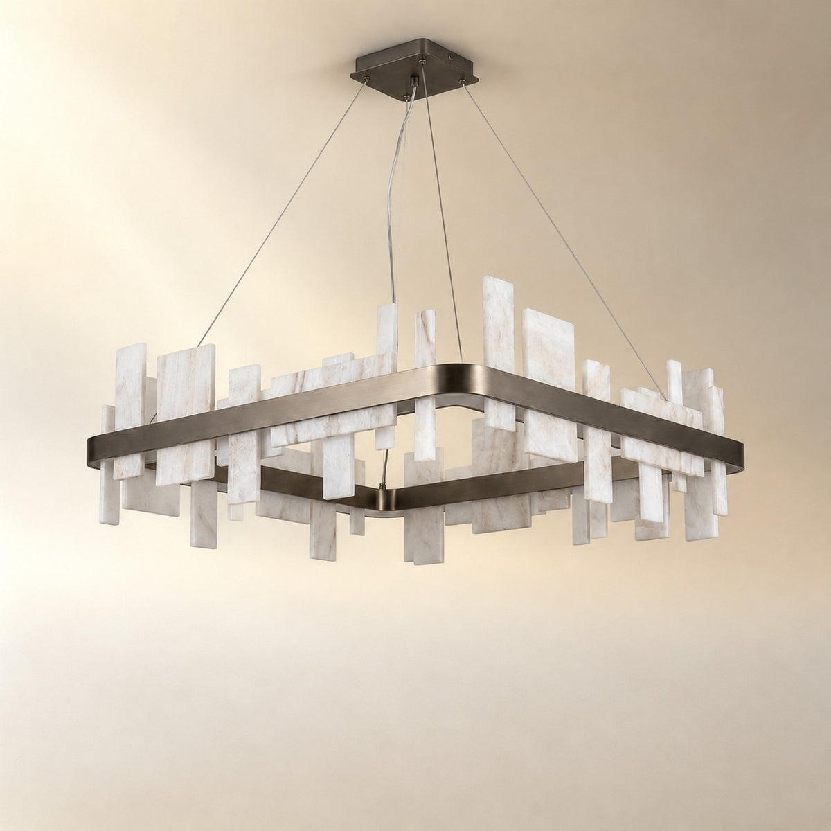 Orior Natural Stone Chandelier 31"