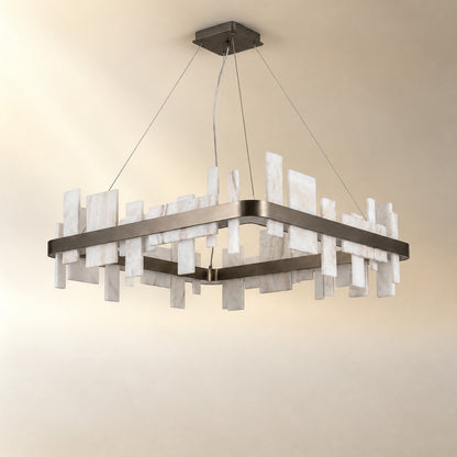 Orior Natural Stone Chandelier 31"