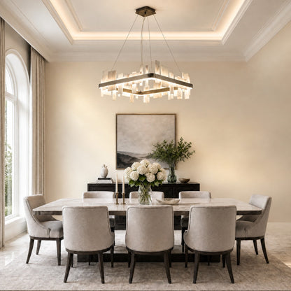 Orior Natural Stone Chandelier 31"