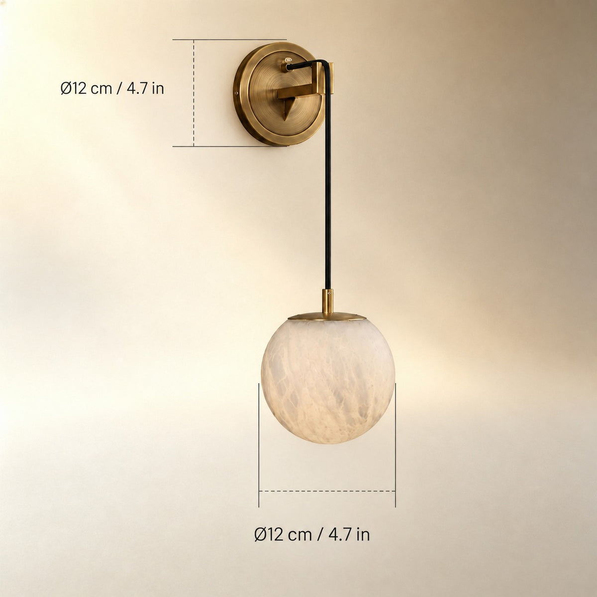 Orlena Spanish Alabaster Mid Century Pendant