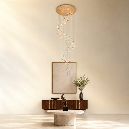 Orvan Cascading Handmade Glass Chandelier