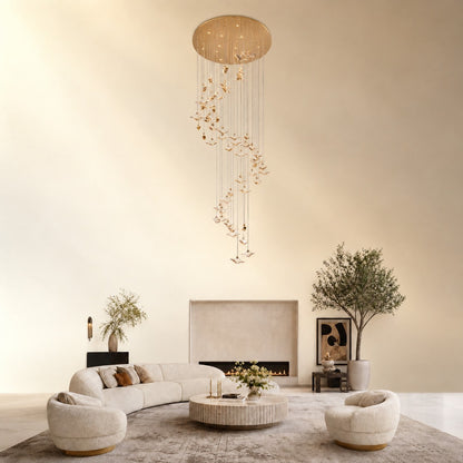 Orvan Cascading Handmade Glass Chandelier
