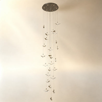 Orvan Cascading Handmade Glass Chandelier
