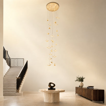 Orvan Cascading Handmade Glass Chandelier